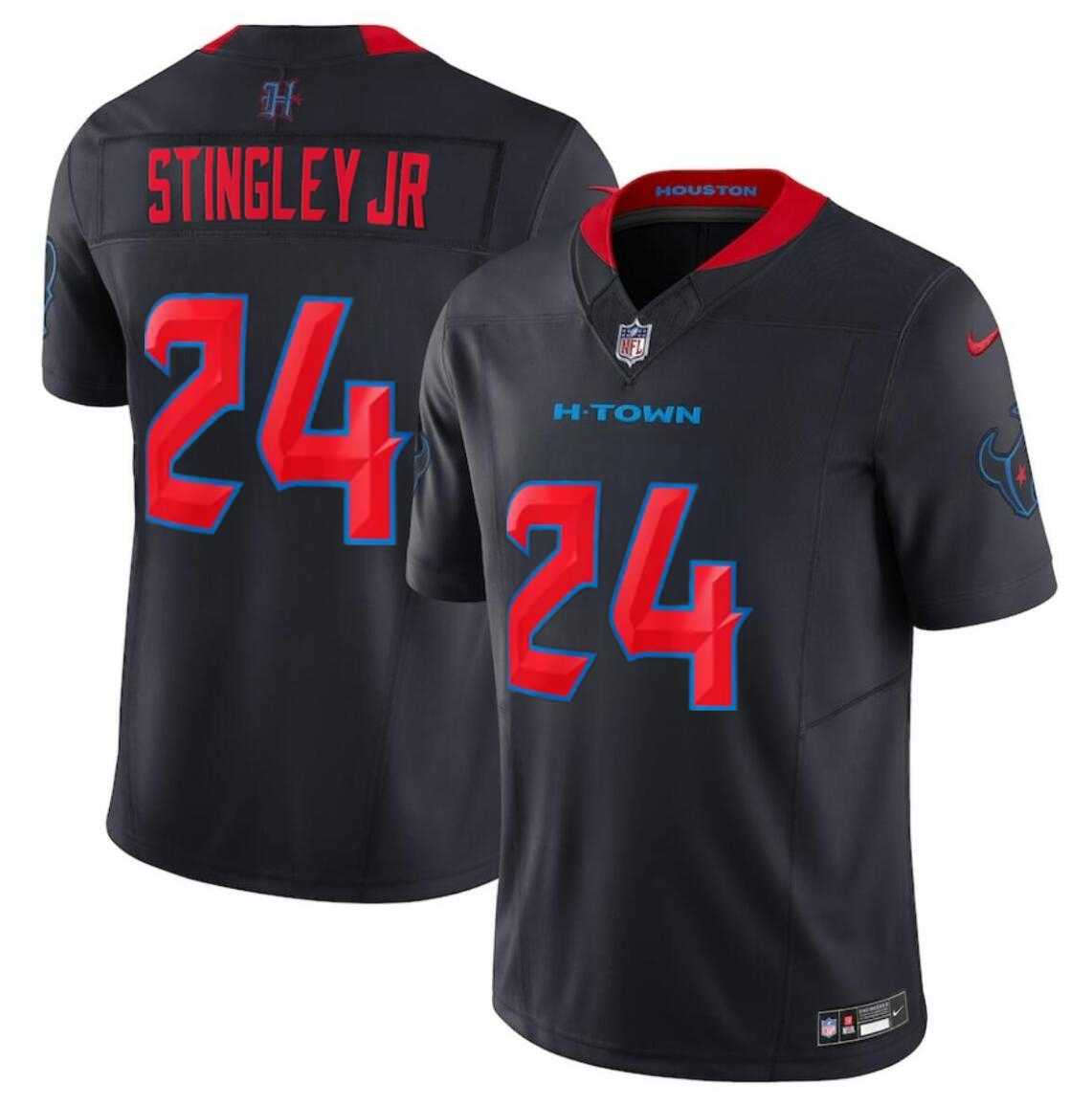 Men%27s Houston Texans #24 Derek Stingley Jr. Navy 2024 2nd Alternate F.U.S.E Vapor Football Stitched Jersey Dzhi